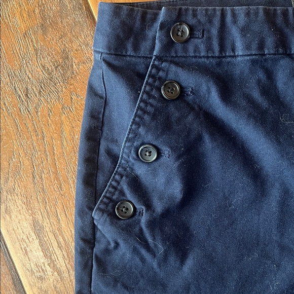 Banana Republic Dark Blue High Waist Size Button Shorts - Size 6 - Picture 3 of 6